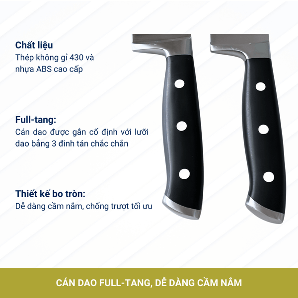 Bộ dao đầu bếp và dao thái santoku Benchusch