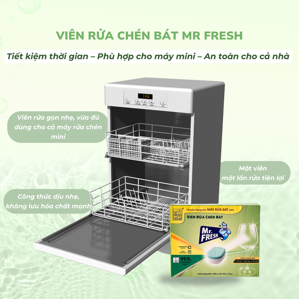 Viên rửa chén 10g Mr. Fresh
