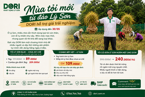 Mùa tỏi mới từ đảo Lý Sơn – DORI hỗ trợ giá trải nghiệm Tỏi Lý Sơn chỉ còn 89k