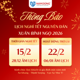 THÔNG BÁO LỊCH NGHỈ TẾT NGUYÊN ĐÁN XUÂN BÍNH NGỌ 2026.