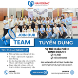 Công ty Nam Dũng tuyển dụng Nhân Viên Kinh Doanh Ngành Vật Liệu Nha Khoa tại Hà Nội và Hồ Chí Minh.