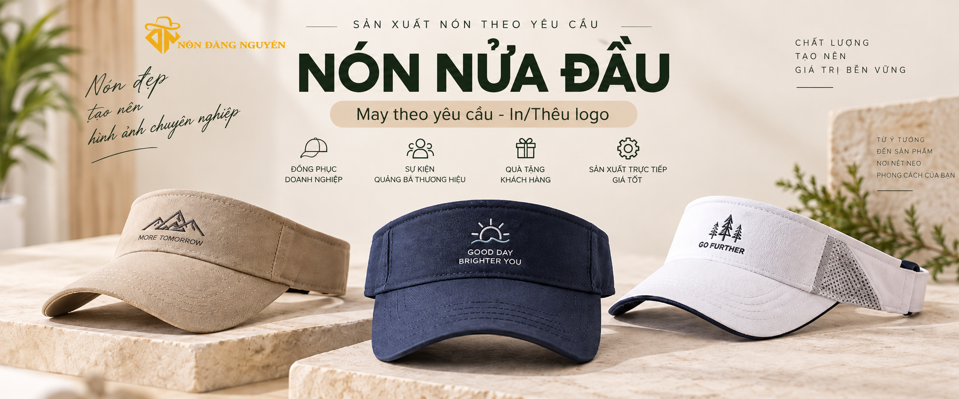 May Nón Nửa Đầu Theo Yêu Cầu