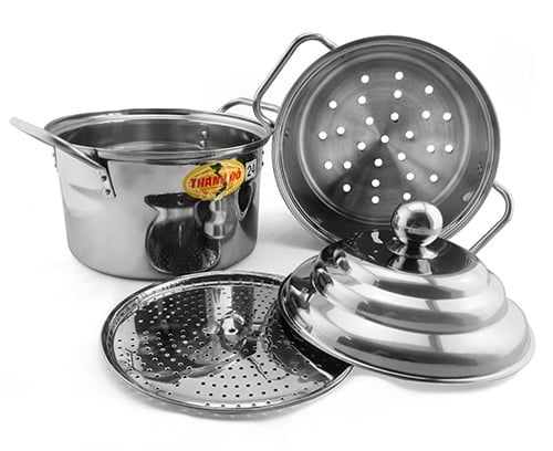 Bộ Chõ Xôi Inox 304 Cao Cấp Có 4 Phần