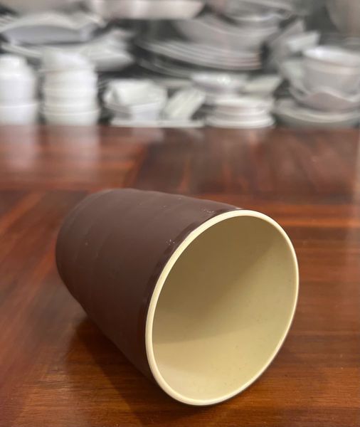Ly melamine NL03&nbsp;dáng to phối hai màu kem nâu