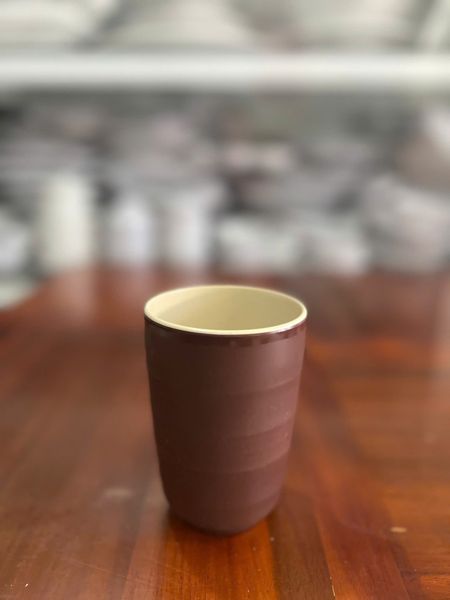 Ly trà đá nhỏ nhám nâu code LN03 melamine