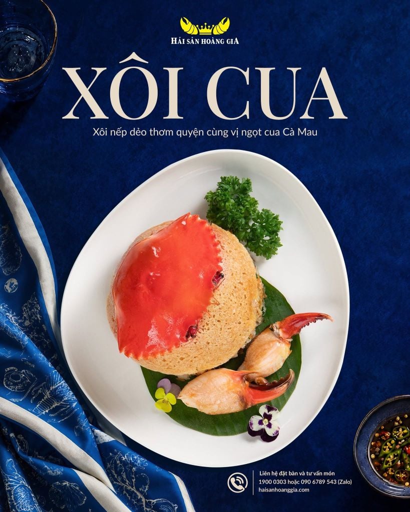 XÔI CUA CÀ MAU TẠI HẢI SẢN HOÀNG GIA - MÓN MỚI LẠ MÀ QUEN, LÀM TỪ CUA TƯƠI SỐNG