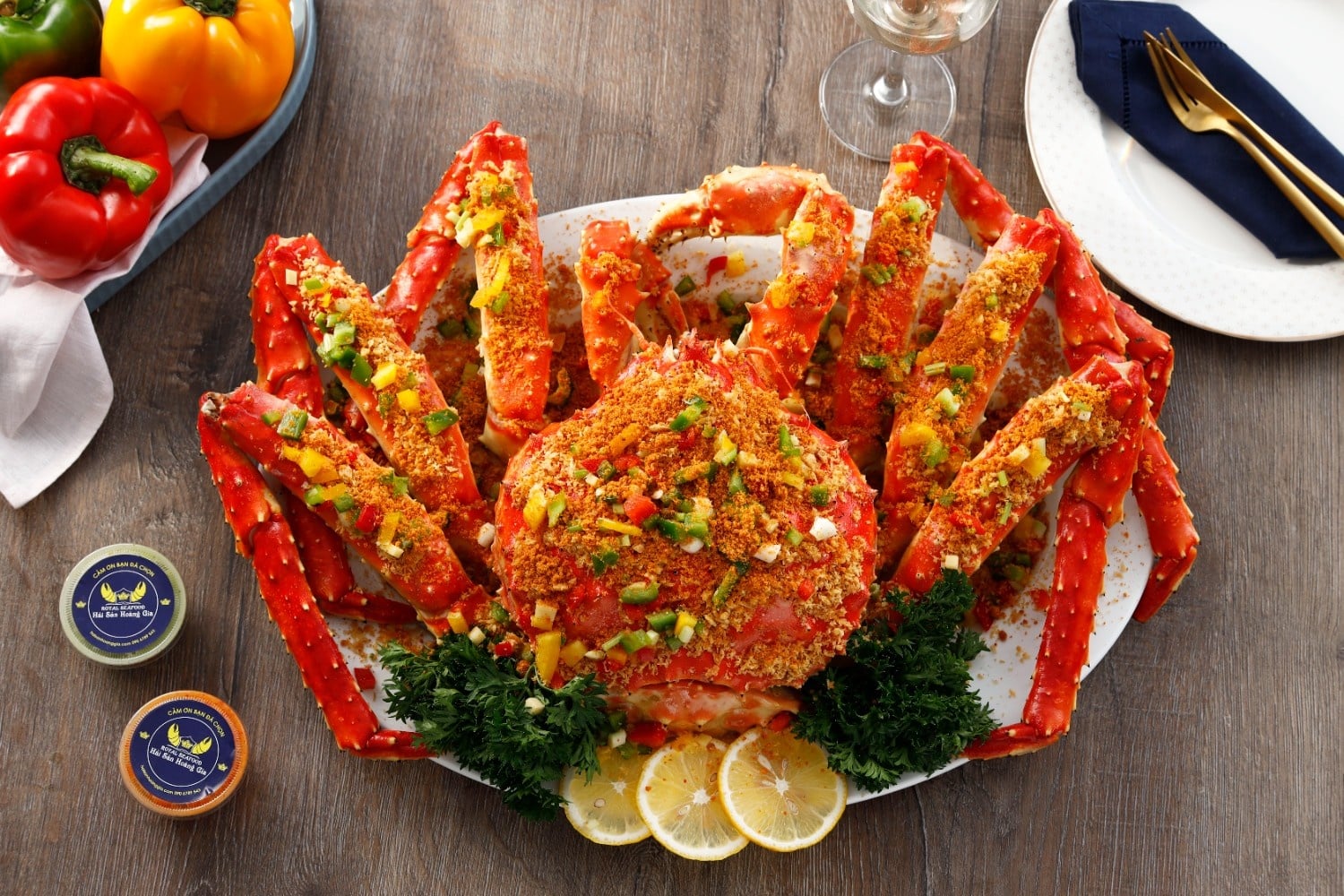king crab rang muối