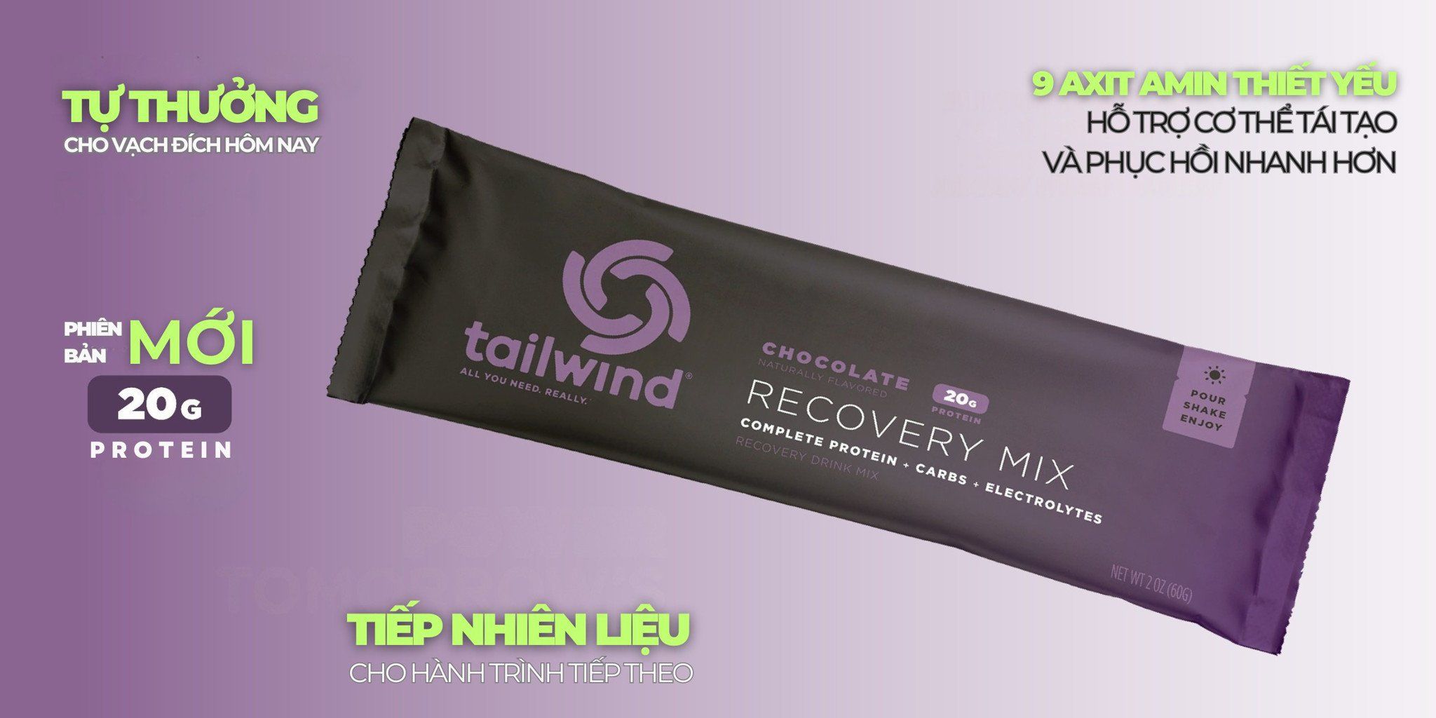 Bột Phục Hồi Sau Khi Tập Tailwind Recovery Mix 60g - 2 mùi