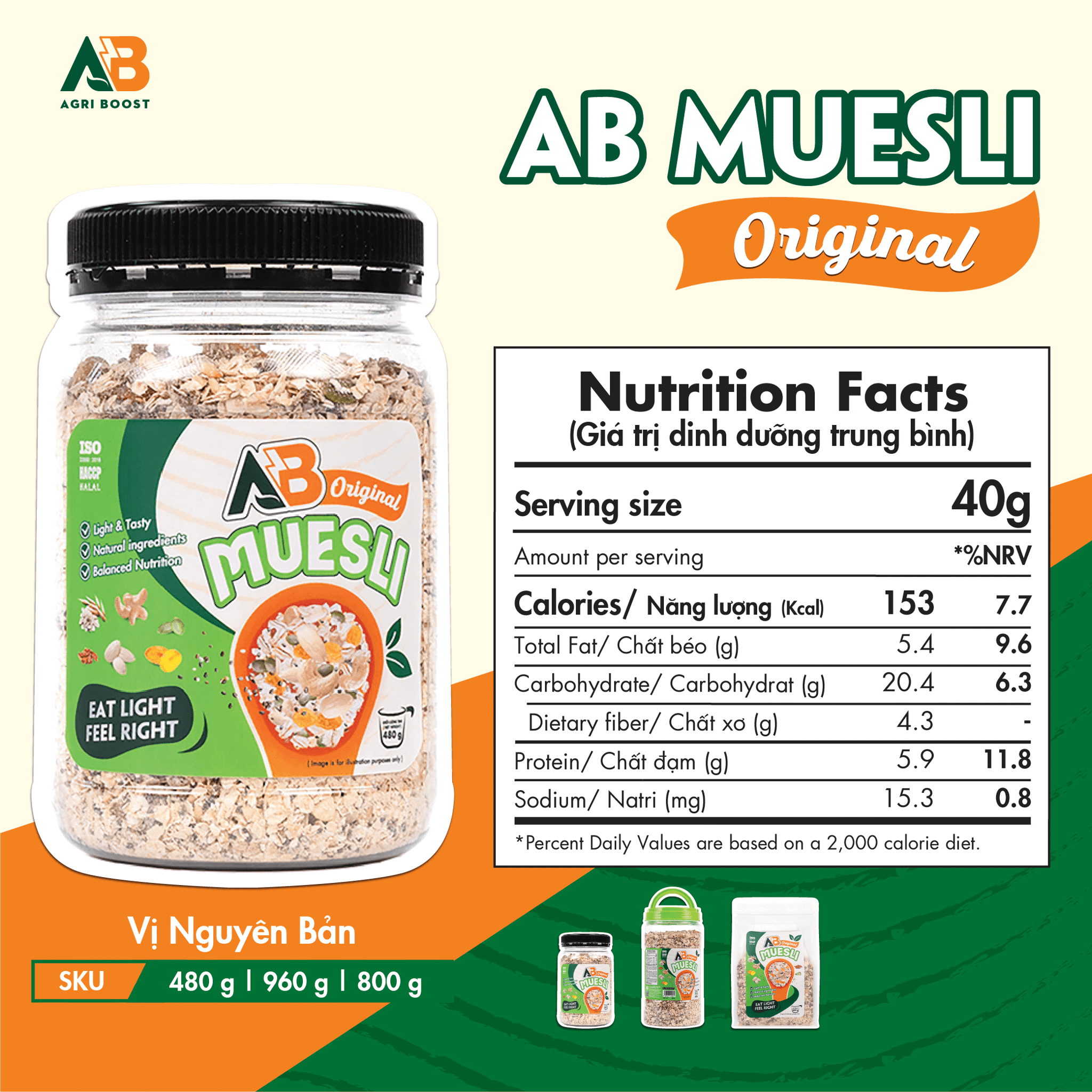 Ngũ Cốc Dinh Dưỡng Muesli Agri Boost