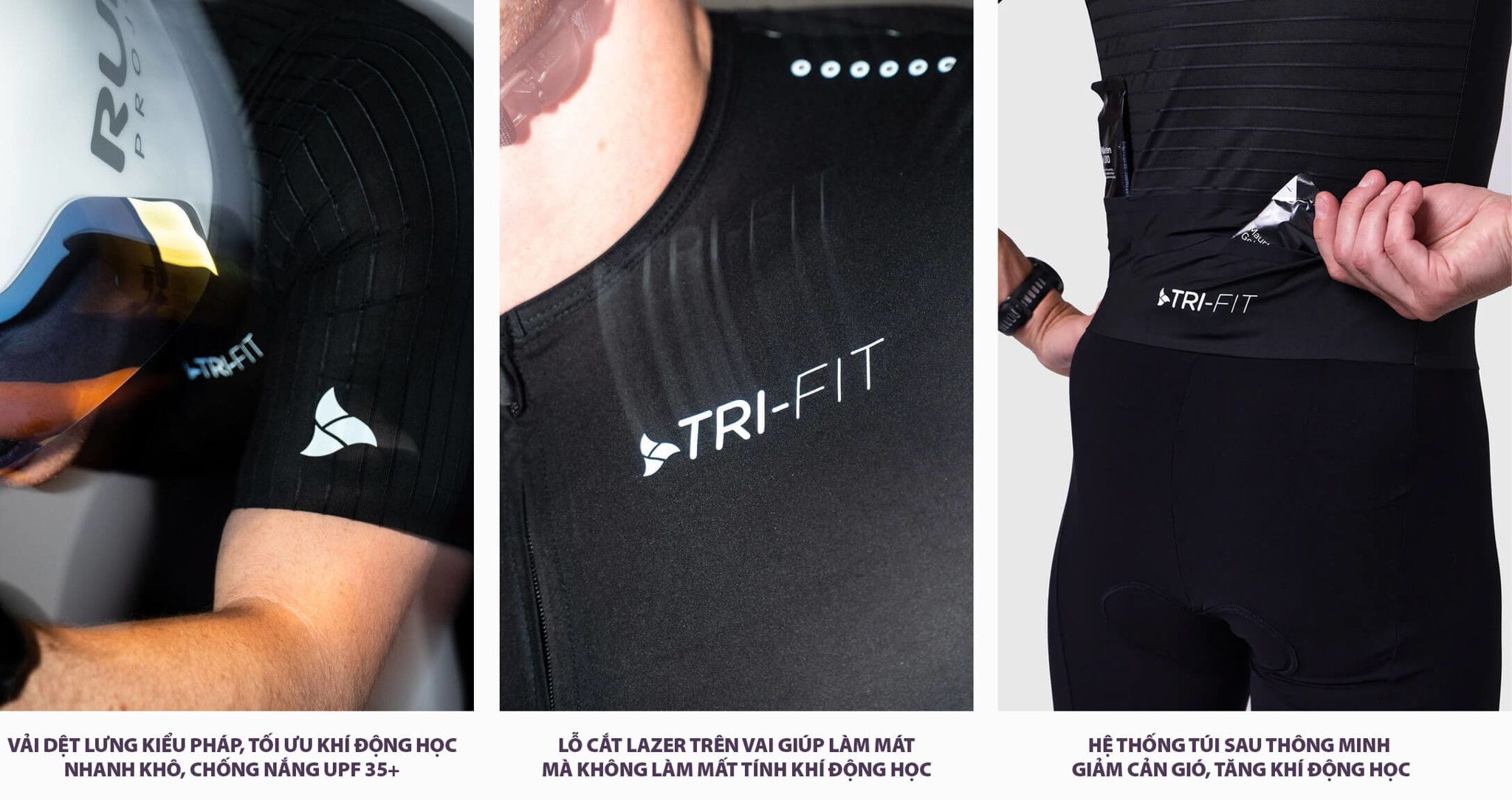 Bộ Quần Áo Ba Môn Phối Hợp Tri-Fit Vortex Black Edition