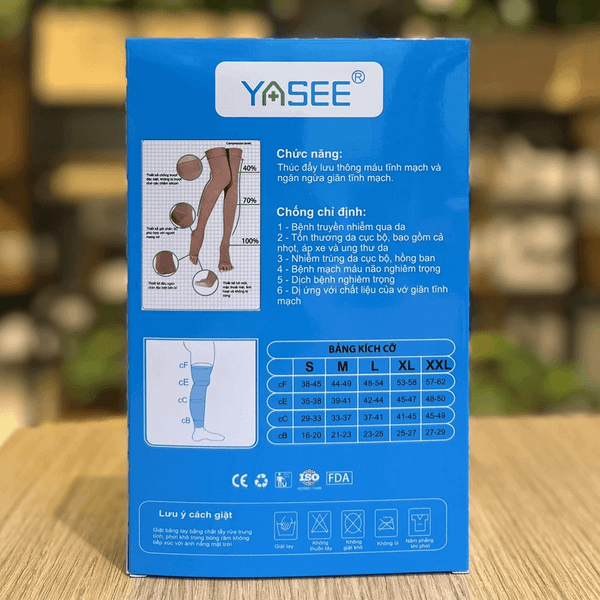 Tất Vớ Đùi Y Khoa Không Bàn Chân Hỗ Trợ Ngăn Ngừa Suy Giãn Tĩnh Mạch Yasee