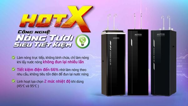 Công Nghệ Nóng Tươi HOTX trên máy lọc nước Mutosi - Đột Phá Nâng Tầm Sống Khỏe
