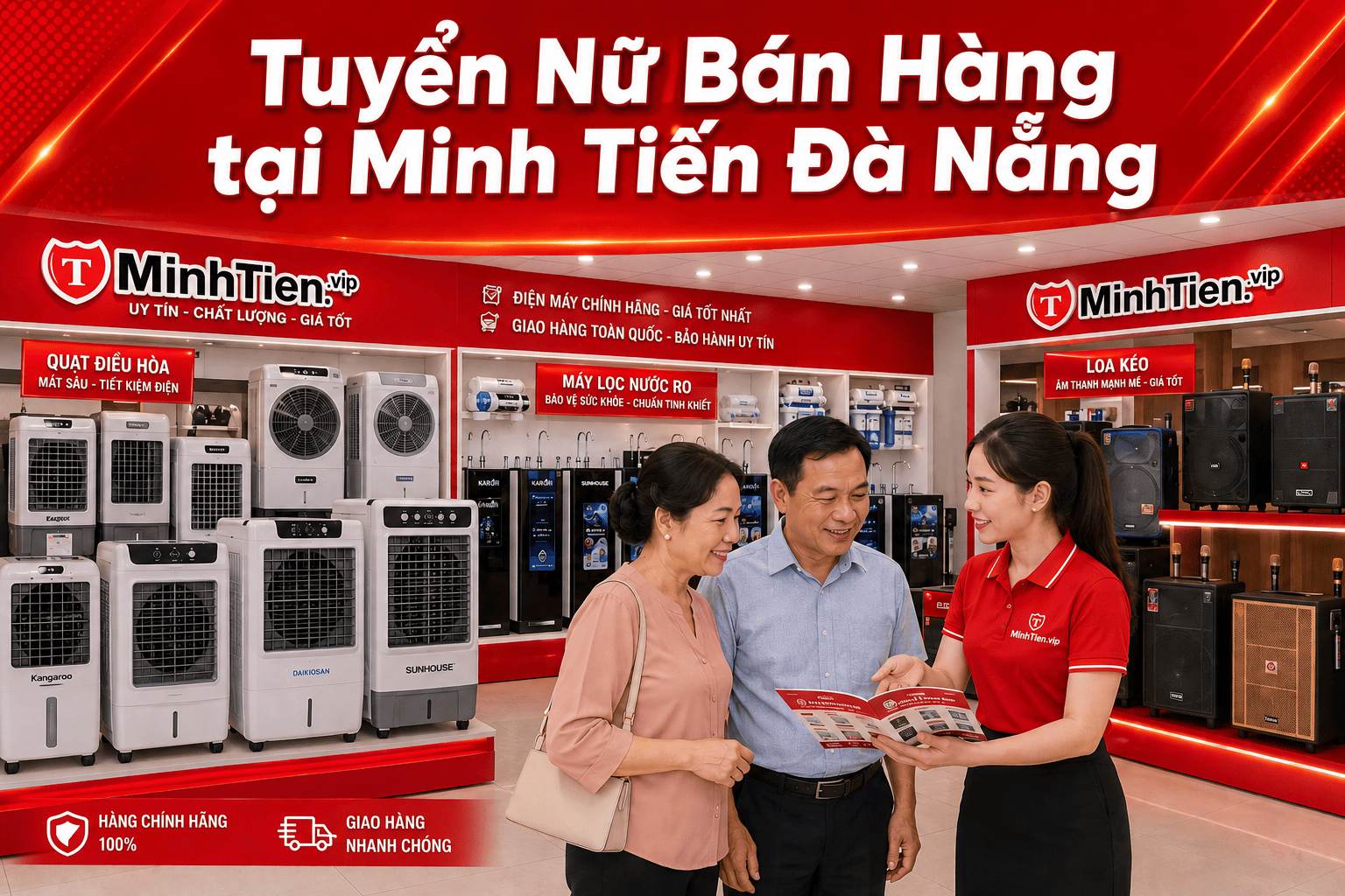 Tuyển nhân viên Nữ Bán Hàng tại Minh Tiến Đà Nẵng