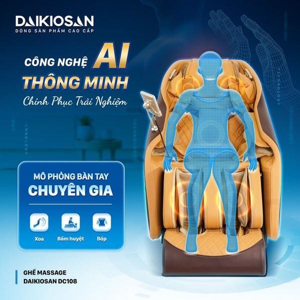 Ghế massage Daikiosan DC108 giá tại kho Đà Nẵng