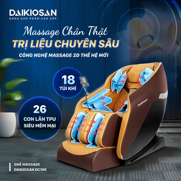 Ghế massage Daikiosan DC108 giá gốc tại kho Đà Nẵng