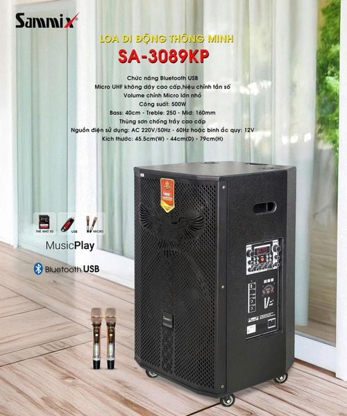 Loa Kéo Karaoke Sammix SA-3089KP