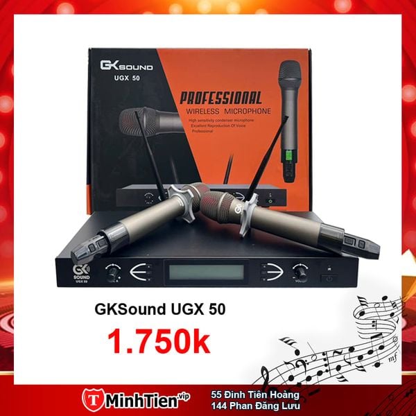 Micro Không Dây GKSound UGX 50 đủ thuế VAT Đà Nẵng