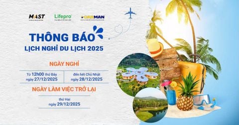 THÔNG BÁO NGHỈ DU LỊCH CUỐI NĂM 2025