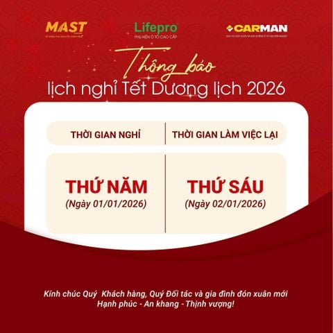 THÔNG BÁO NGHỈ TẾT DƯƠNG LỊCH 2026