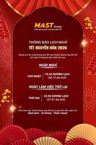 🎉 THÔNG BÁO LỊCH NGHỈ TẾT ÂM LỊCH 2026 – 𝗠𝗔𝗦𝗧 𝗚𝗿𝗼𝘂𝗽 🎉