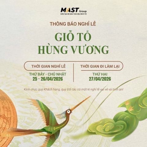 THÔNG BÁO LỊCH NGHỈ LỄ GIỖ TỔ HÙNG VƯƠNG