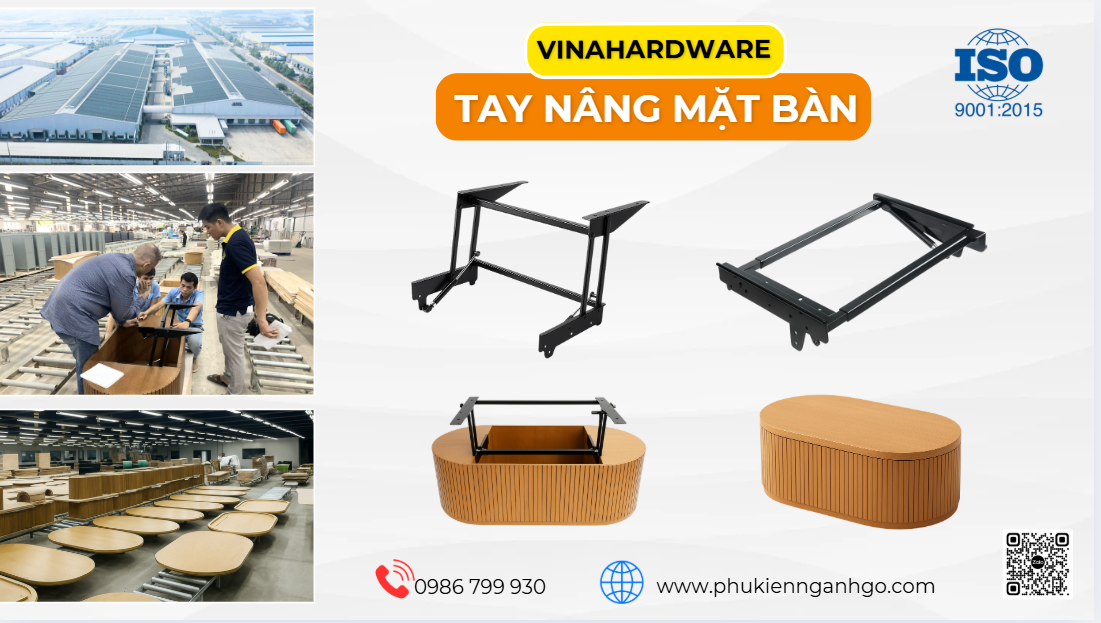 Tay Nâng Mặt Bàn Vinahardware | Phụ Kiện Nâng Mặt Bàn Cao Cấp Chuẩn ISO