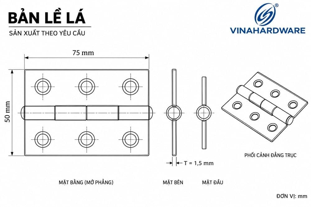 Bản lề lá cửa tủ