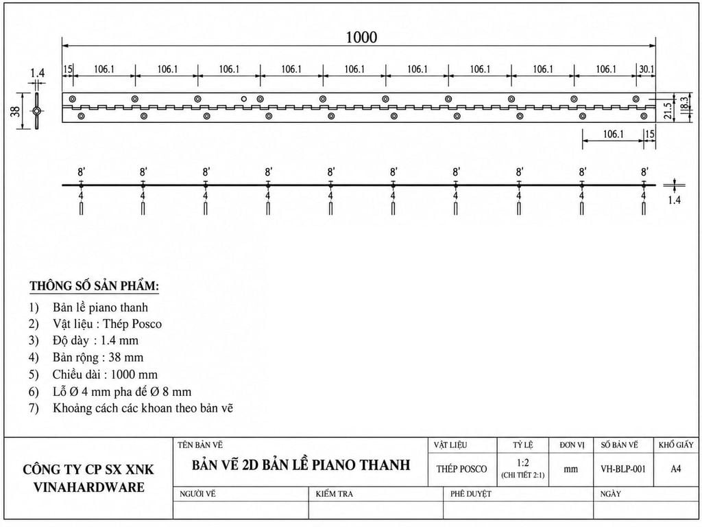 bản lề lá piano