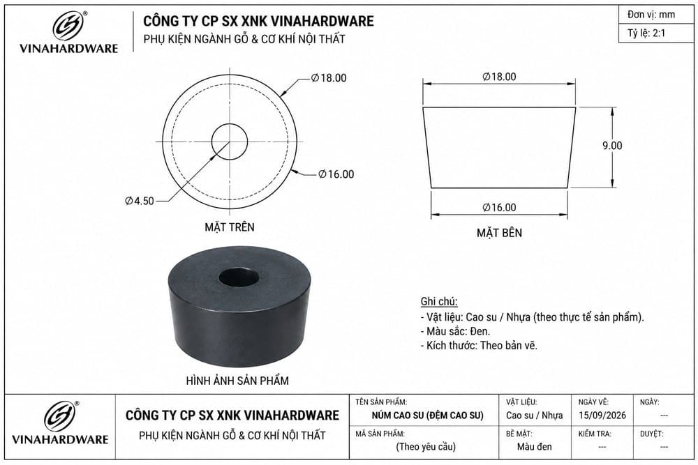 Chân đế nhựa Vinahardware
