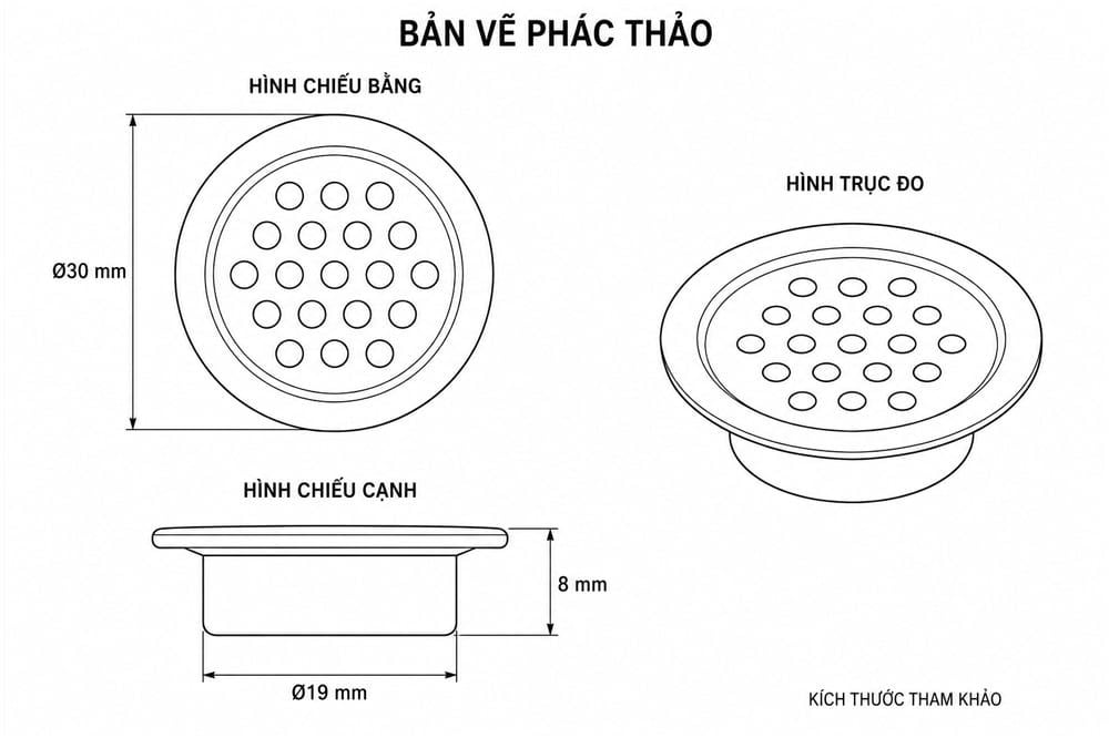 Bản vẽ lưới thông gió Vinahardware