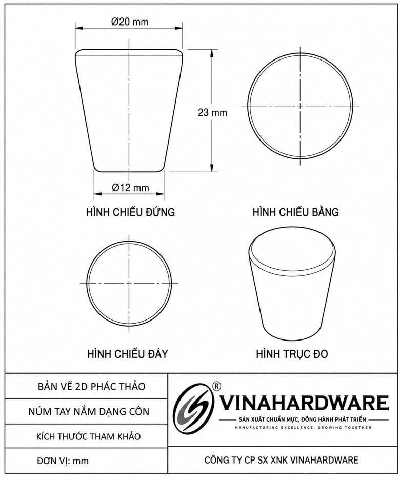 Núm tay nắm tủ Vinahardware