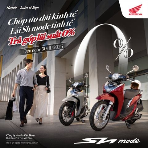 Mua SH Mode trả góp 0% tại HEAD Sơn Minh – Ưu đãi đến 1.300.000đ