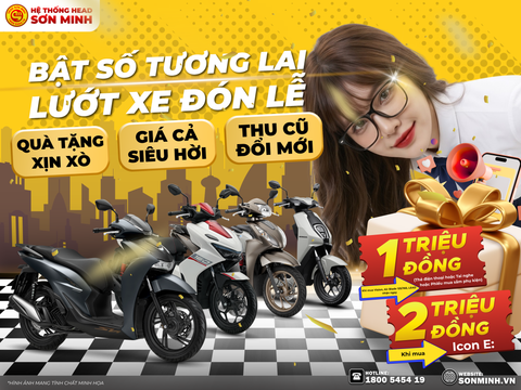 🎉 THÁNG 10 – BẬT SỐ TƯƠNG LAI, LƯỚT XE ĐÓN LỄ CÙNG HEAD SƠN MINH! 🛵✨