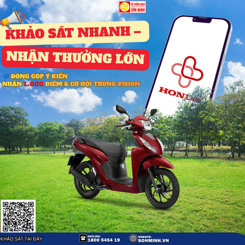 Khảo sát MyHonda+ nhận 1.000 điểm và cơ hội trúng Honda Vision