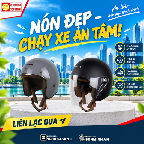 Nón bảo hiểm Honda – Phong cách hiện đại, an tâm trên mọi hành trình