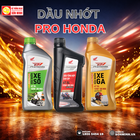 🛢️ DẦU NHỚT PRO HONDA – CHĂM XE CHUẨN HÃNG, CHẠY ÊM MƯỢT MỖI NGÀY