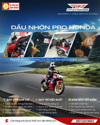 Dầu Nhờn Pro Honda – Bảo vệ tối đa cho động cơ Winner X, ưu đãi hấp dẫn
