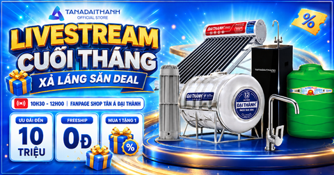 Livestream siêu sale 28/07: Giải pháp nước sạch giảm tới 10 triệu, “deal chồng deal” mua 1 tặng 1