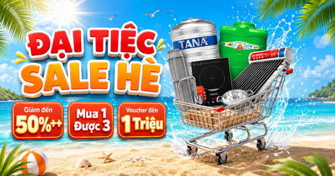 Siêu hội sale hè Tân Á Đại Thành miền Nam: Máy lọc nước từ 4,19 triệu, combo gia dụng giảm sâu gần 60%, voucher tới 1 triệu