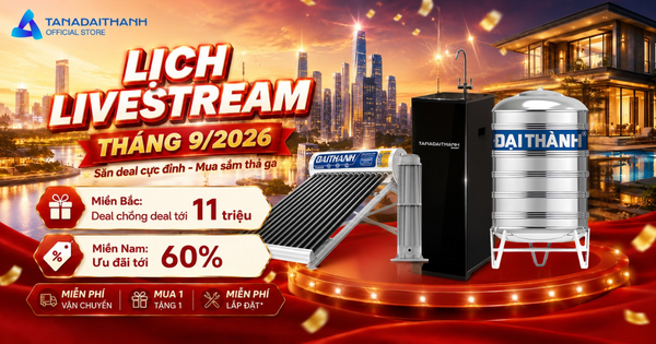 Lịch livestream tháng 9 của Shop Tân Á Đại Thành miền Nam