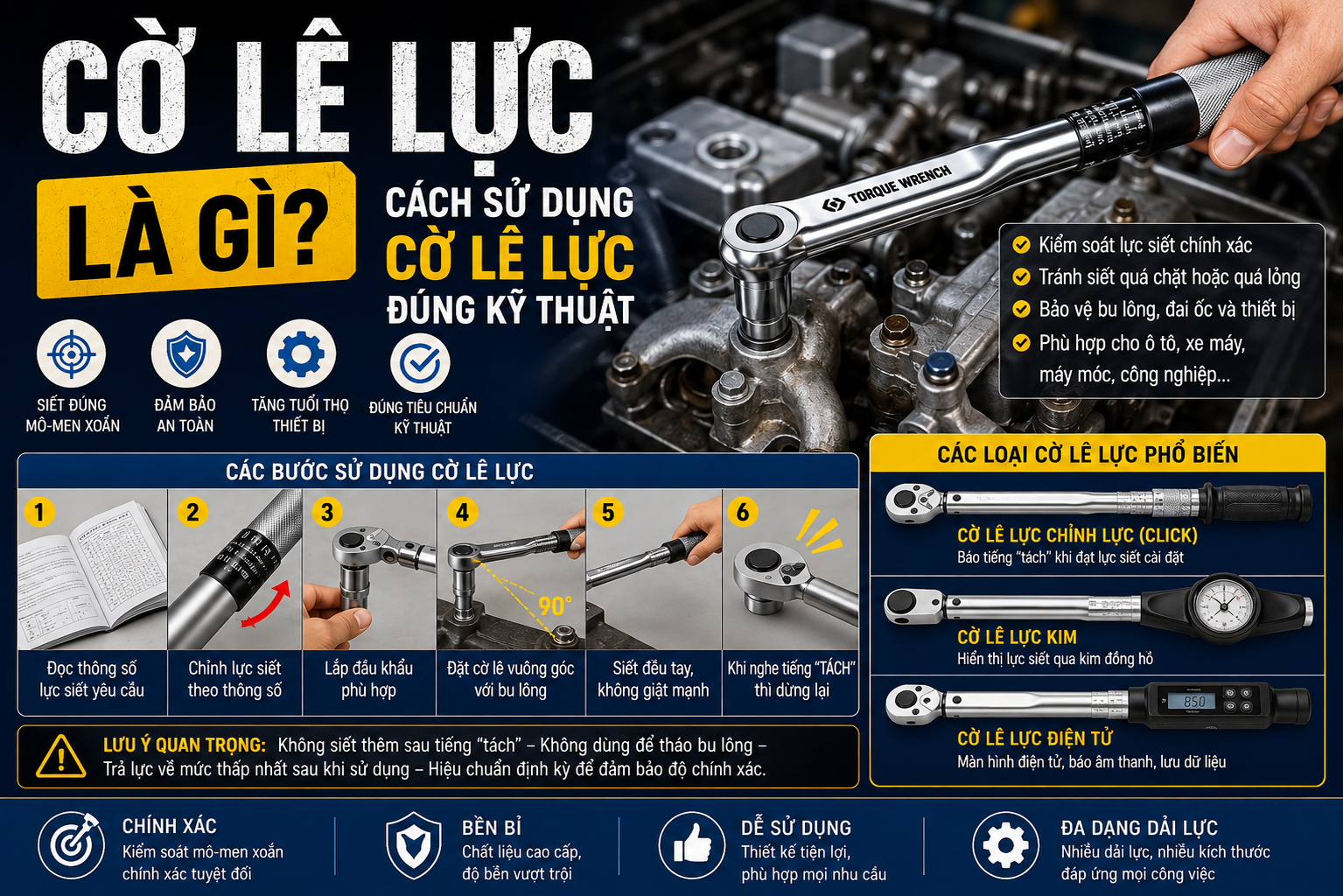 Cờ Lê Lực Là Gì? Cách Sử Dụng Cờ Lê Lực Đúng Kỹ Thuật