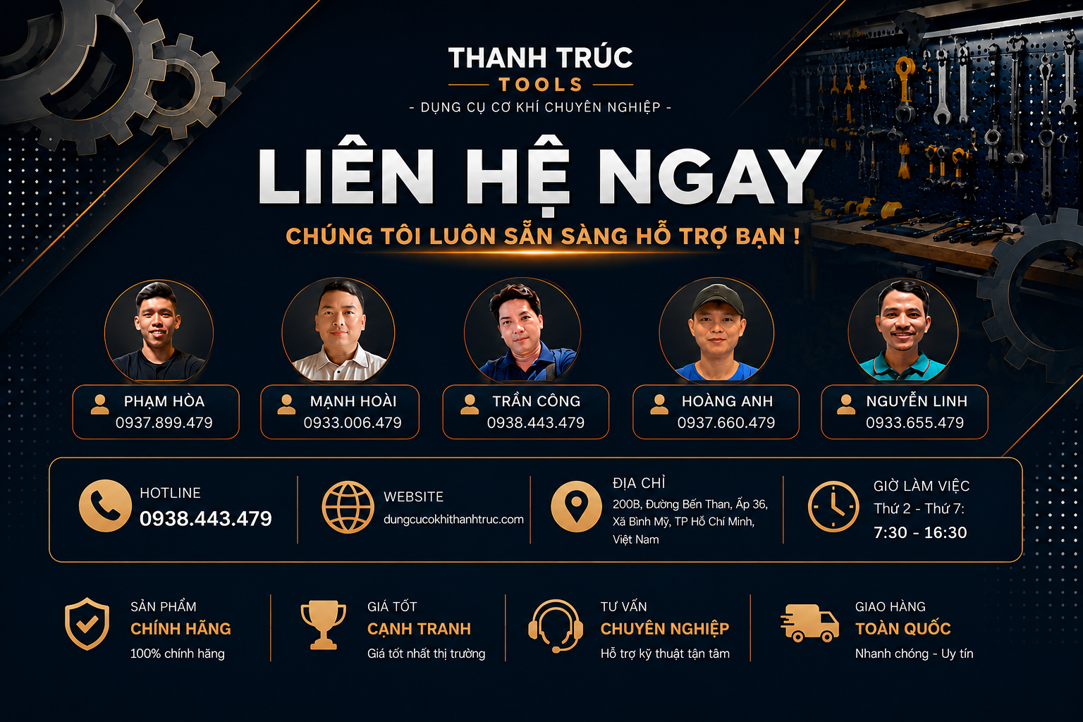 Dụng Cụ Cơ Khí Thanh Trúc  – Luôn Sẵn Sàng Đồng Hành Cùng Bạn