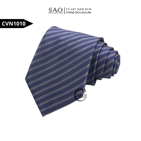 Cà vạt nam 8cm xanh xám nhẹ nhàng