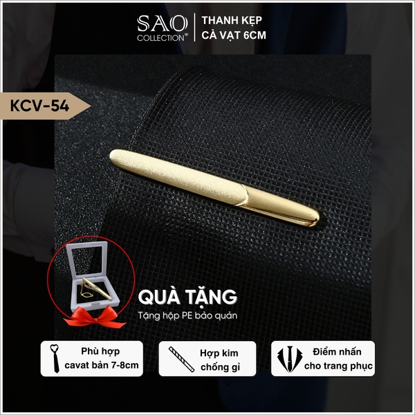 Kẹp cà vạt 6cm lịch lãm, dễ sử dụng và dễ phối cho người mới