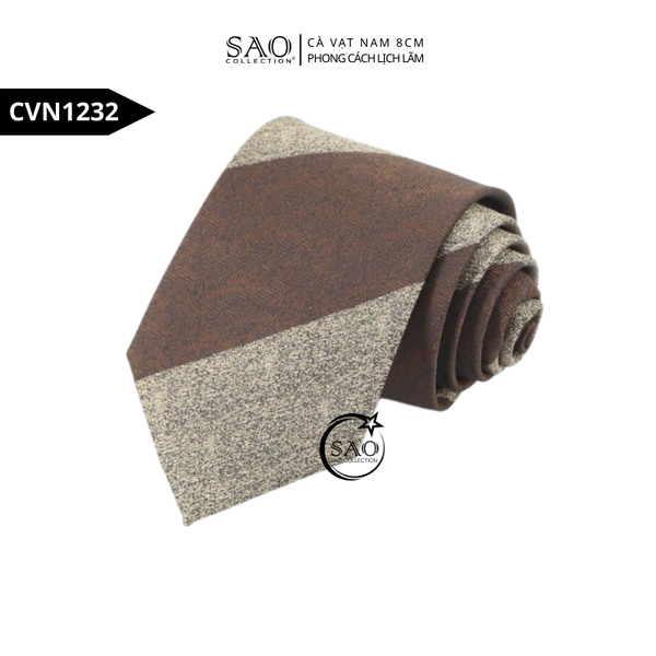Cà vạt nam 8cm họa tiết lịch lãm cho quý ông trung niên
