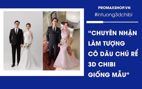 Chuyên nhận làm tượng cô dâu chú rể 3D chibi giống mẫu