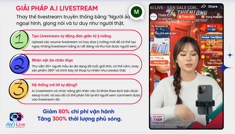 Livestream AI là gì? Có nên sử dụng dịch vụ livestream AI Avi Live của PromaxShop?
