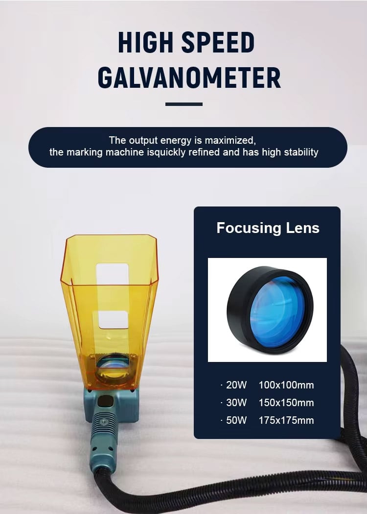 Máy khắc laser fiber kim loại mini cầm tay 20W Aturos BEI6, khắc laser sợi kim loại bằng thép không gỉ cầm tay có pin