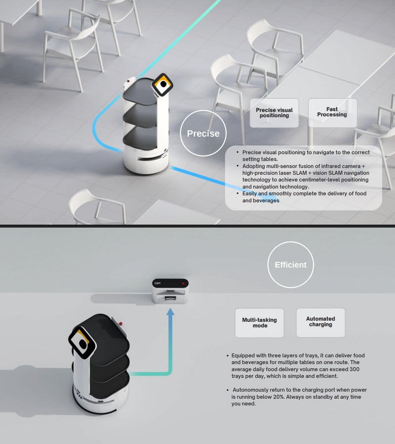 Robot phục vụ giao hàng ProBot D3 tích hợp lập trình Ai