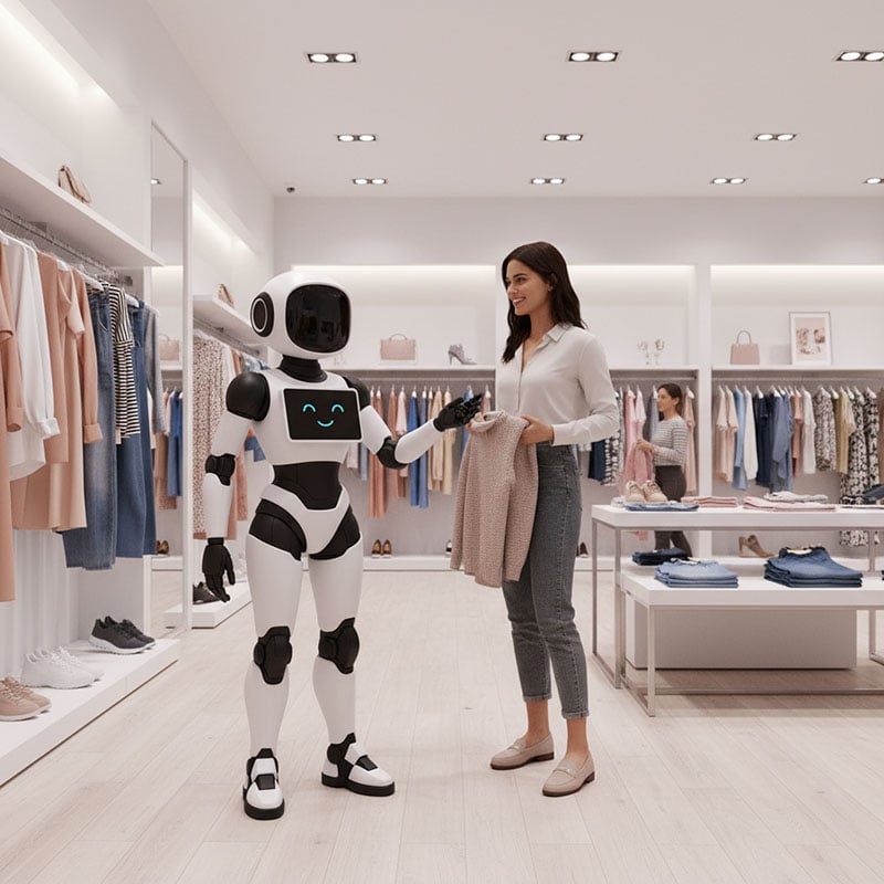 Robot phục vụ hình người lập trình AI Probot Deta